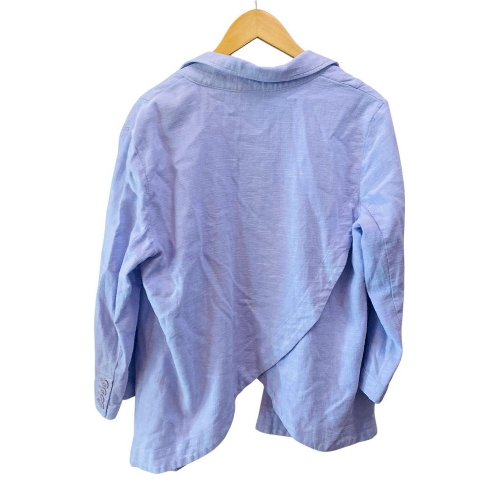 By Anthropologie Linen Tulip Blazer in lavender 10 - Picture 6 of 8